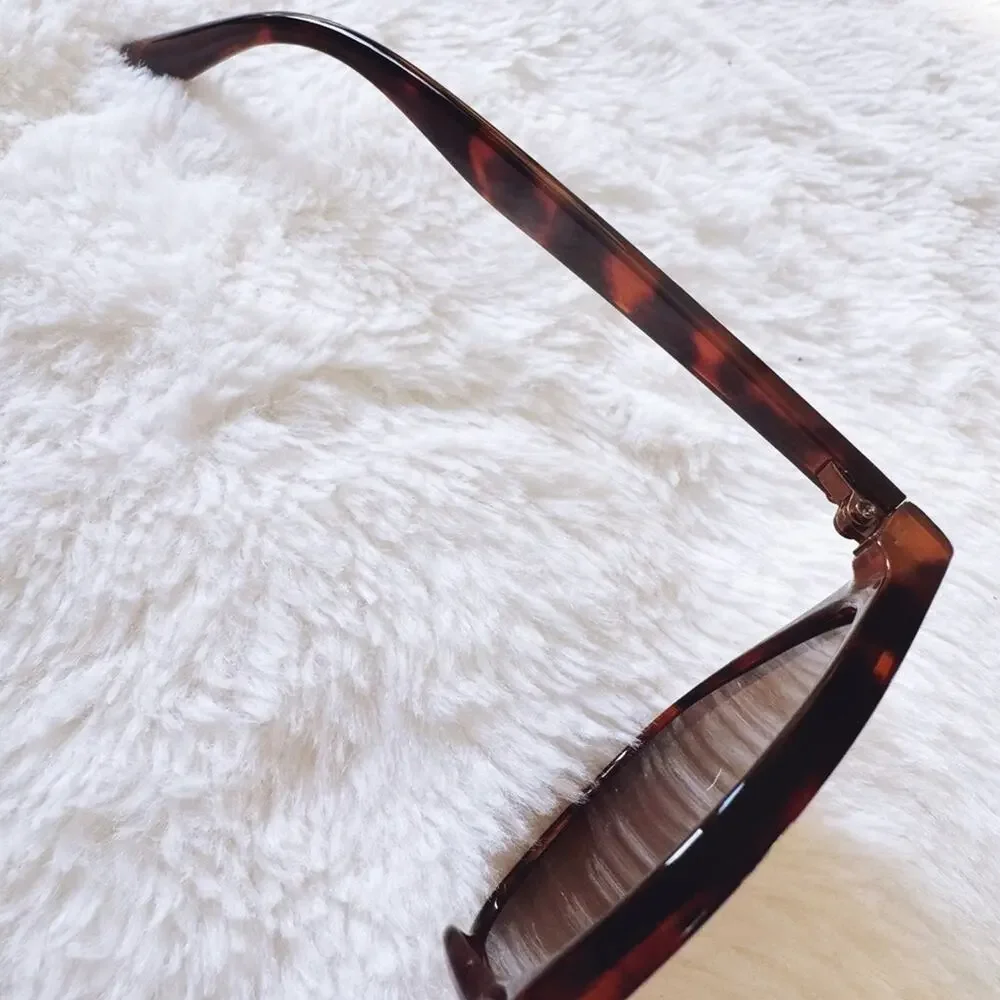 Milo Tortoise Brown Oversized Oval Horn Rims Sunglasses